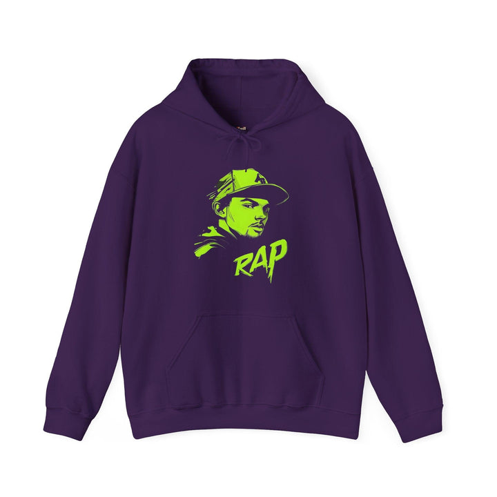 Rapper Neon Rap Vibes Hoodie | Purple