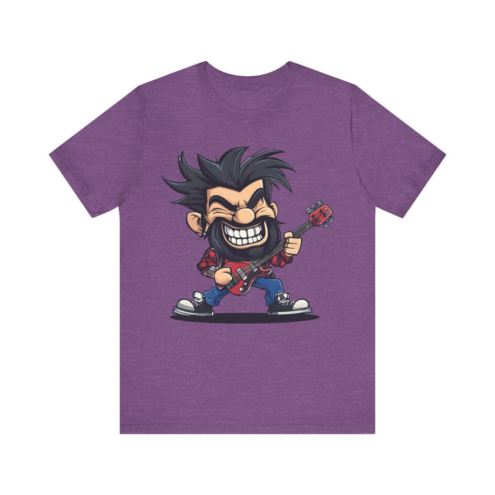 Rock Beard Power T Shirt | Heather Team Purple