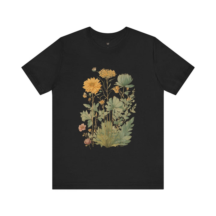 Flower Floral Symphony T Shirt | Black