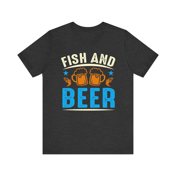 Fishing and Beer T Shirt | Dark Grey Heather