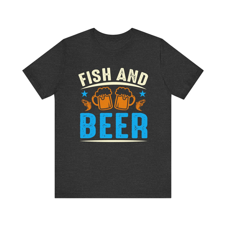 Fishing and Beer T Shirt | Dark Grey Heather