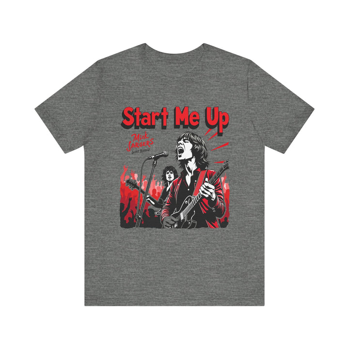 Band Start Me Up T Shirt | Deep Heather Twill Tees