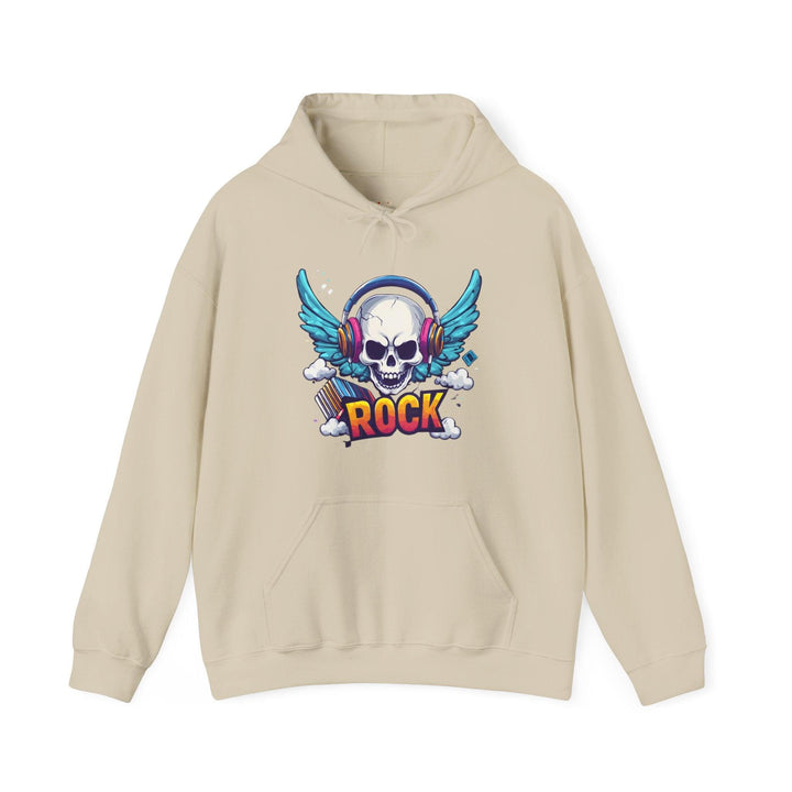 Rock Winged Skull Hoodie | Sand