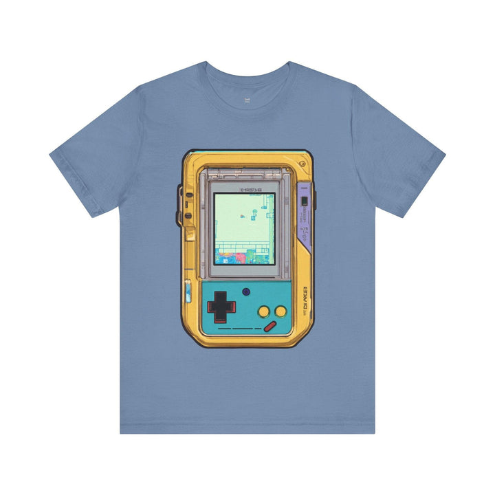 Retro Gaming Handheld Hero T Shirt | Steel Blue