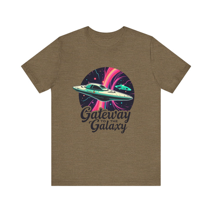 Alien Cosmic Voyage T Shirt | Heather Olive