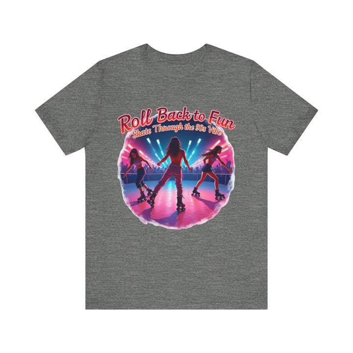 90s Roller Disco Queens T Shirt | Deep Heather