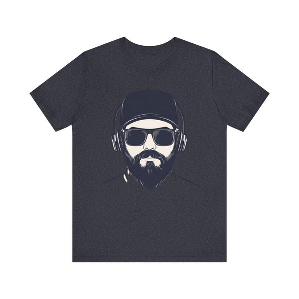 Rapper Bearded Beats T Shirt | Heather Navy