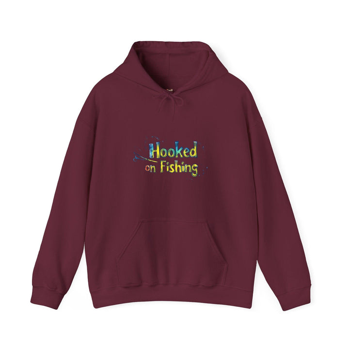 Fishing on Hooked Hoodie | Maroon