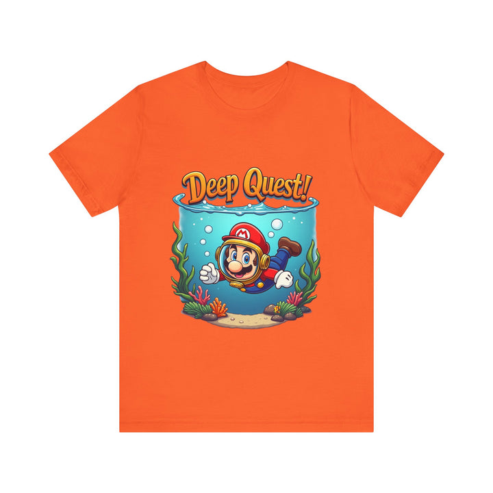 Mario Deep Quest T Shirt | Orange Twill Tees