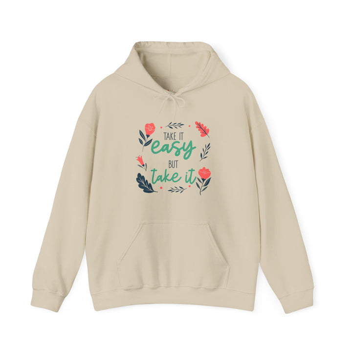 Flower Blossom Inspiration Quote Hoodie | Sand