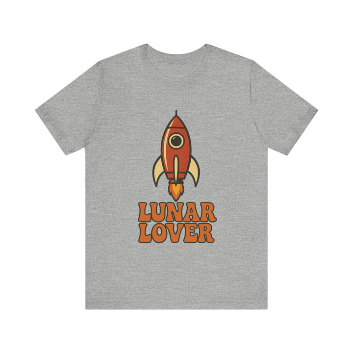 Nasa Retro Rocket Lunar Lover T-Shirt | Athletic Heather Printify
