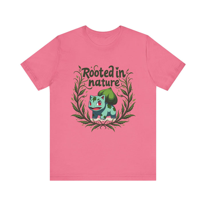 Pokemon Rooted In Nature T Shirt | Charity Pink Twill Tees