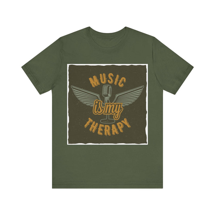 90s Music Therapy T Shirt | Military Green