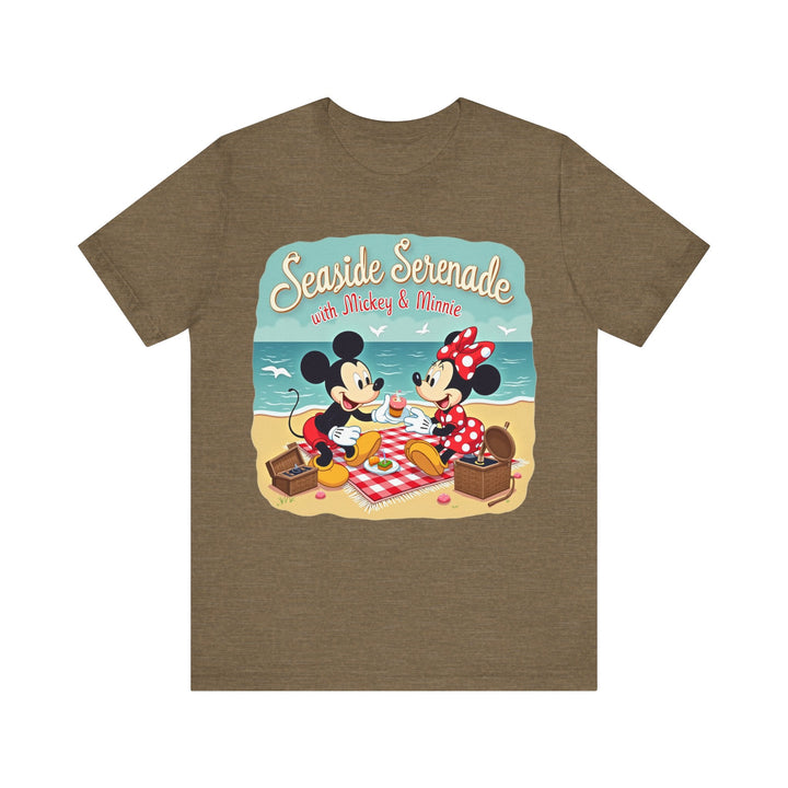 Disney Seaside Serenade T Shirt | Heather Olive