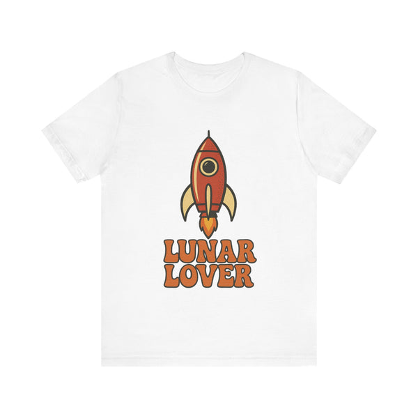 Nasa Retro Rocket Lunar Lover T-Shirt | White Printify
