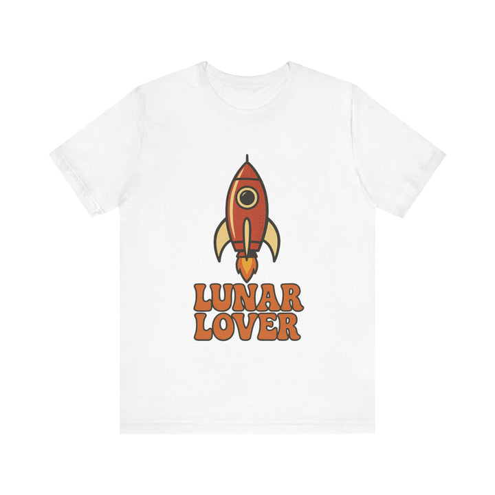 Nasa Retro Rocket Lunar Lover T-Shirt | White Printify