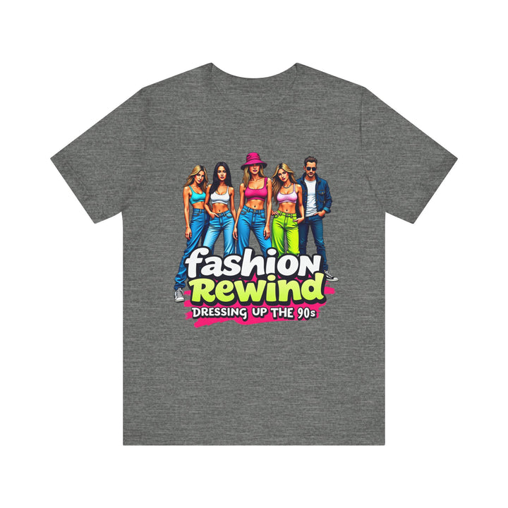 90s Denim Crew Fashion T Shirt | Deep Heather