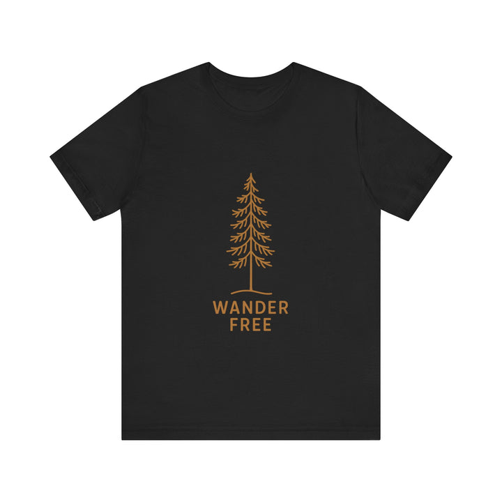Flower Autumn Pine Wander T-Shirt | Black Twill Tees