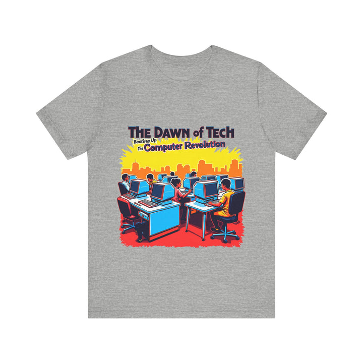 80s Computer Tech Evolution T Shirt | Athletic Heather