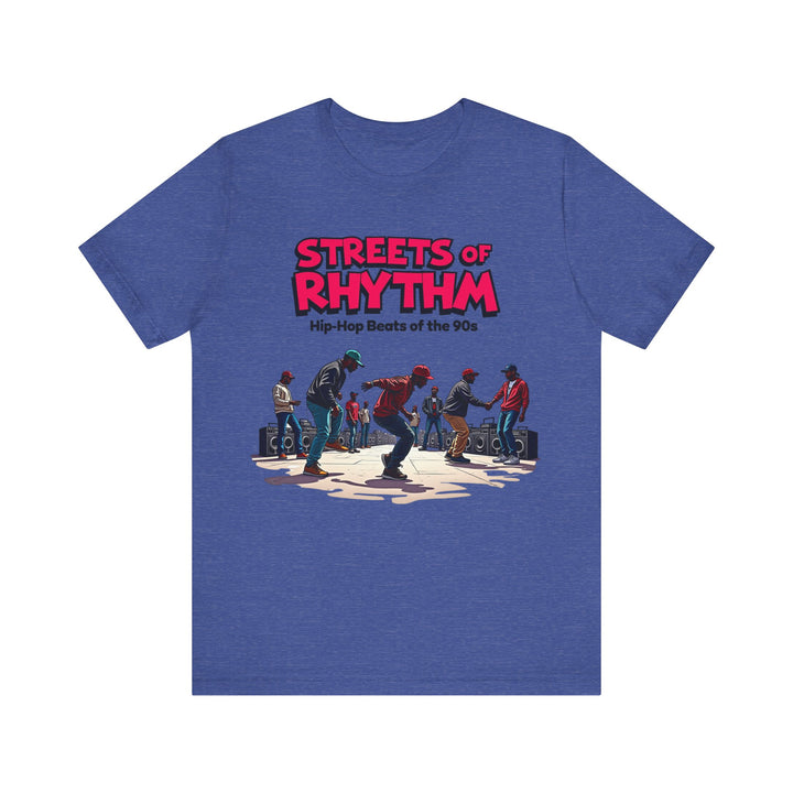 90s Hip-Hop Street Dance T Shirt | Heather True Royal