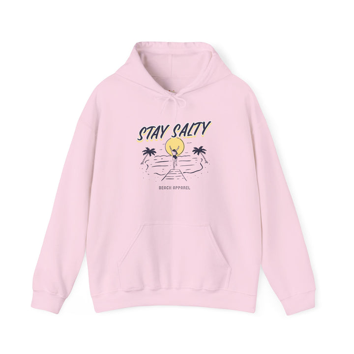 Beach Stay Salty Hoodie | Light Pink