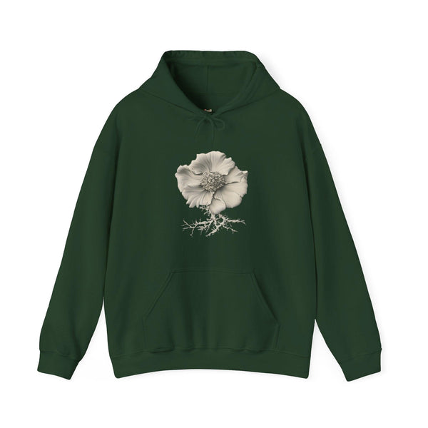 Flower Rooted Blossom Hoodie | Forest Green