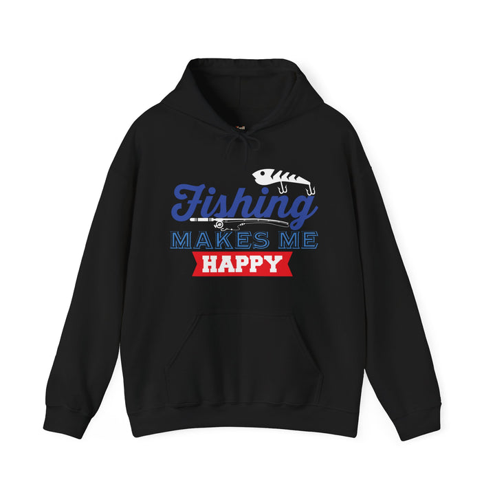 Fishing Happiness Hoodie | Black