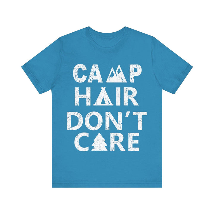 Summer Camp Hair Don't Care T Shirt | Aqua