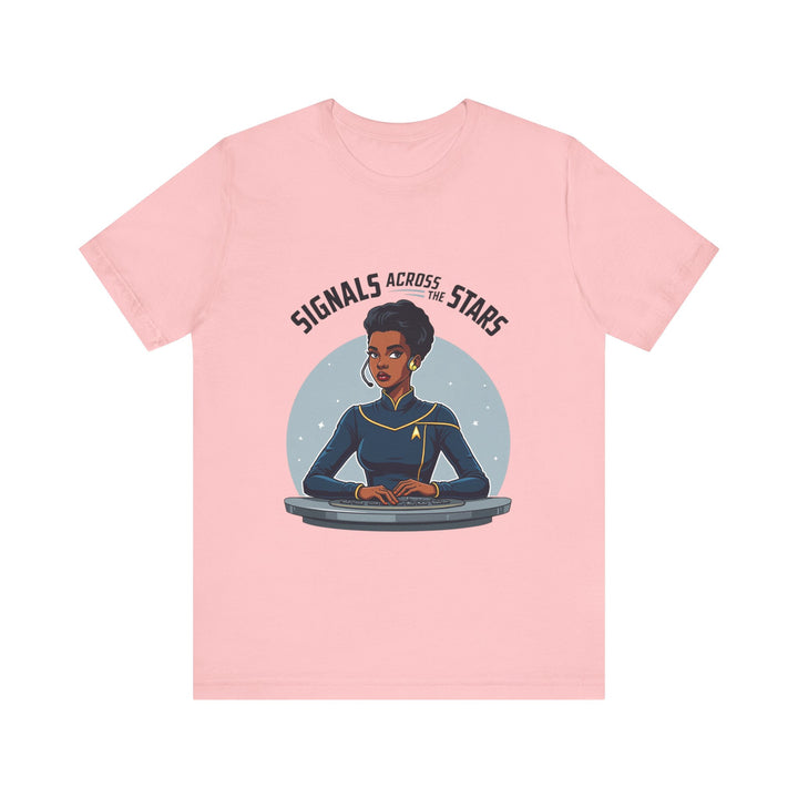 Star Trek Signals Across The Stars T Shirt | Pink Twill Tees
