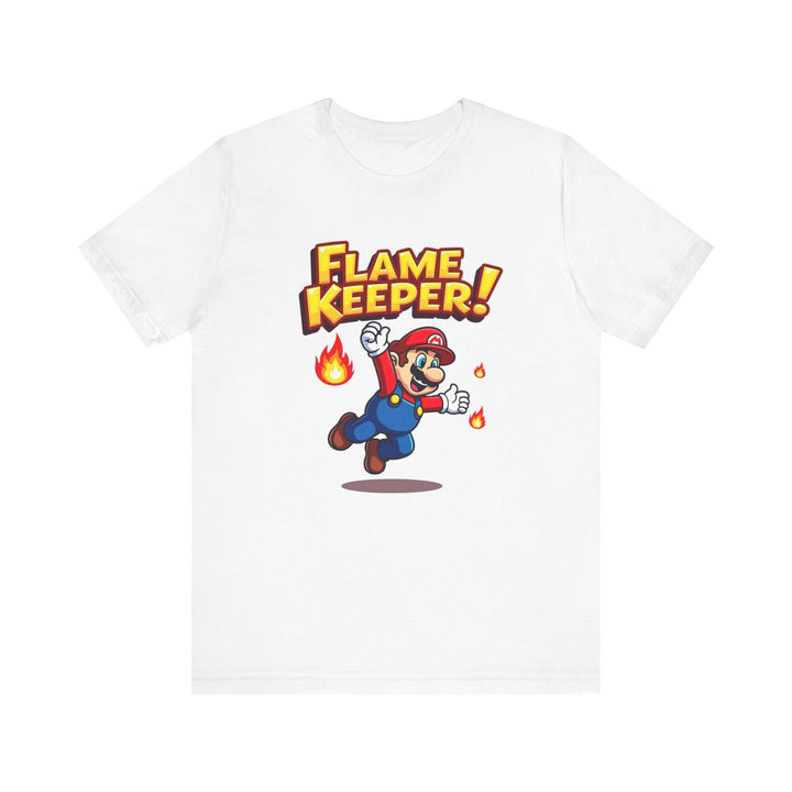 Mario Flame Keeper T Shirt | White Twill Tees
