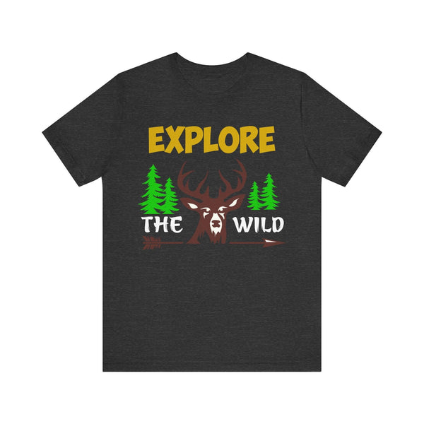 Hiking Explore The Wild T Shirt | Dark Grey Heather