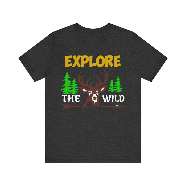 Hiking Explore The Wild T Shirt | Dark Grey Heather