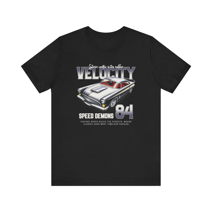 80s Velocity Speed Demons 84 T Shirt | Black