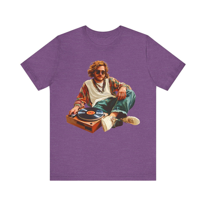 Rapper Retro Groove T Shirt | Heather Team Purple