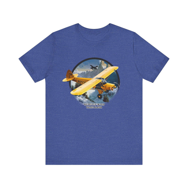 Retro Valdez Fly-In Alaska Adventure T Shirt | Heather True Royal