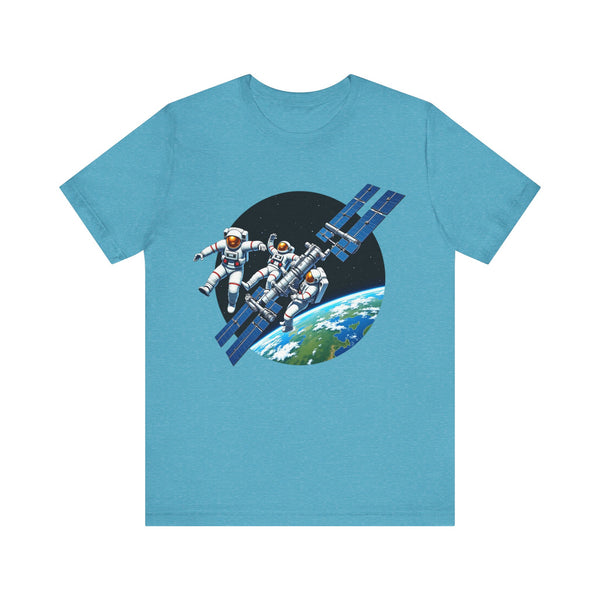 Nasa Spacewalk Adventures T Shirt | Heather Aqua