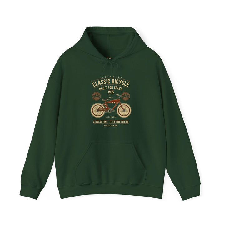 90s Classic Bicycle Hoodie | Forest Green