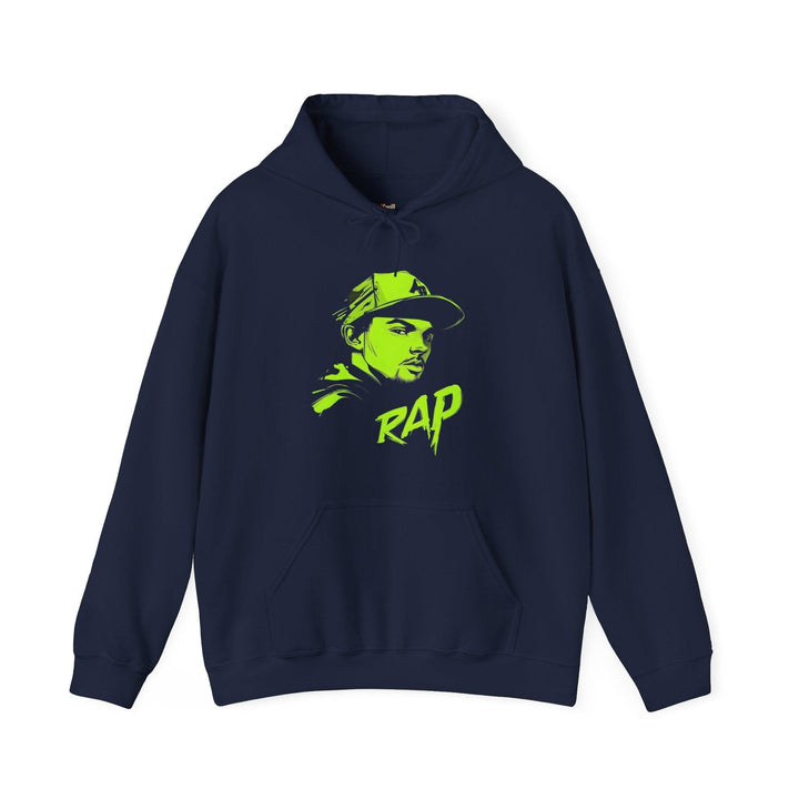 Rapper Neon Rap Vibes Hoodie | Navy