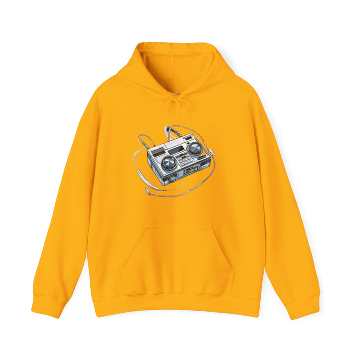 80s Retro Walkman Hoodie | Gold
