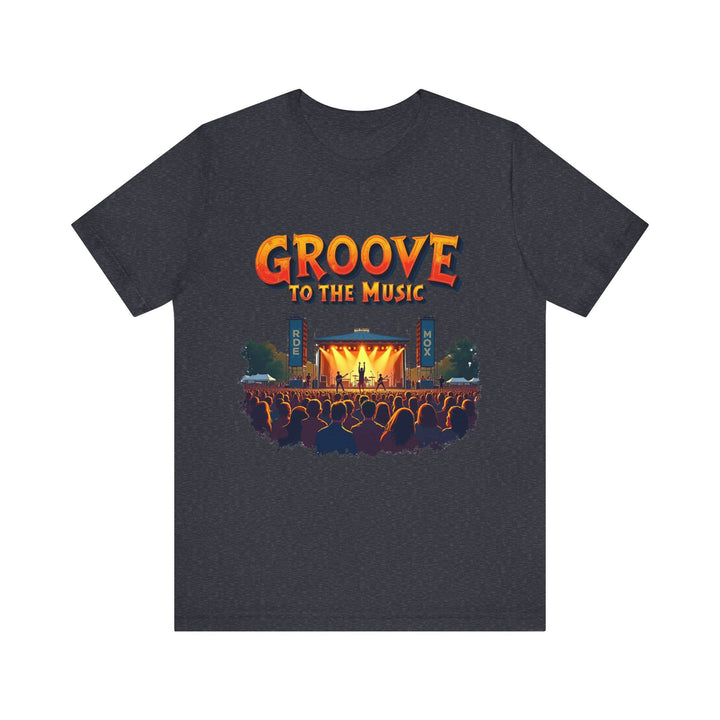 Retro Groove to the Music T Shirt | Heather Navy