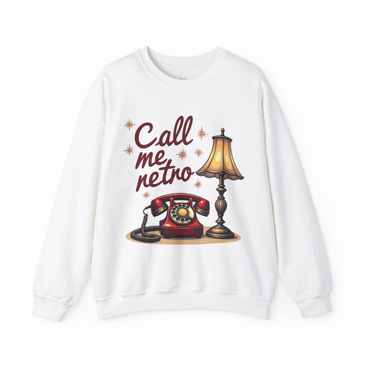 Retro Call Me Retro Vibes Sweatshirt | White