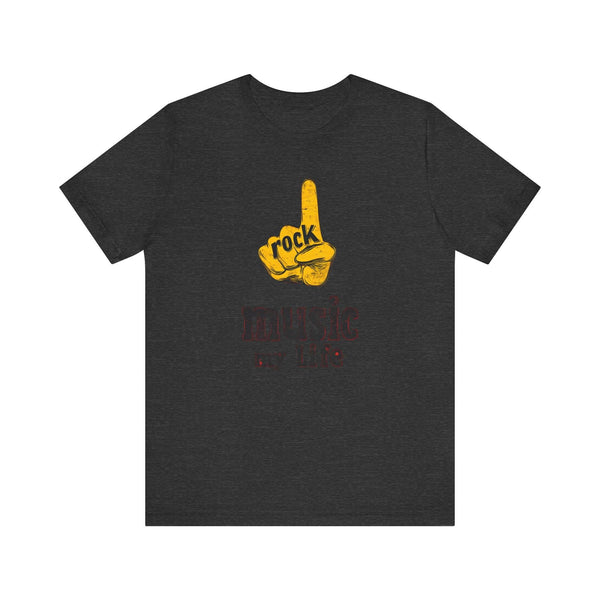 Rock Music Life T Shirt | Dark Grey Heather