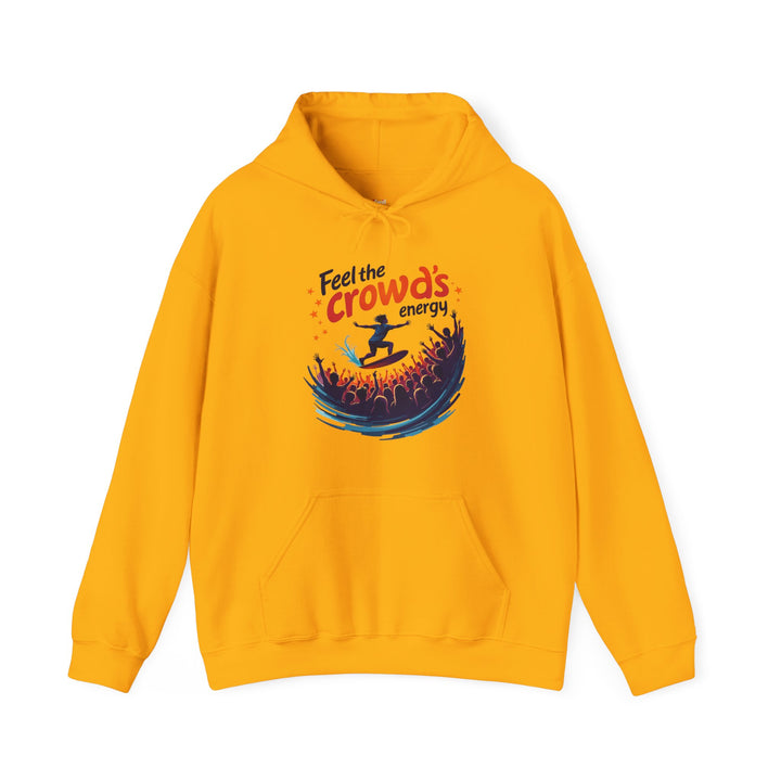 Rock Feel The Crowd's Energy Hoodie | Gold