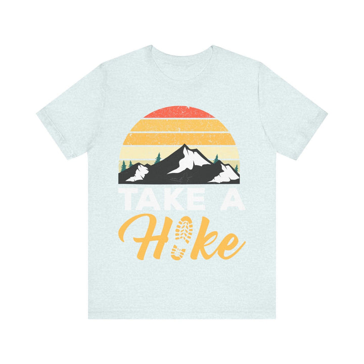 Hiking Take T Shirt | Heather Ice Blue