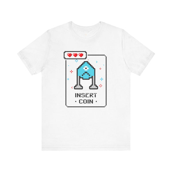 Retro Gaming Insert Coin T Shirt | White