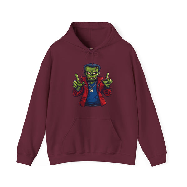 Rapper Rockin' Frankenstein Hoodie | Maroon