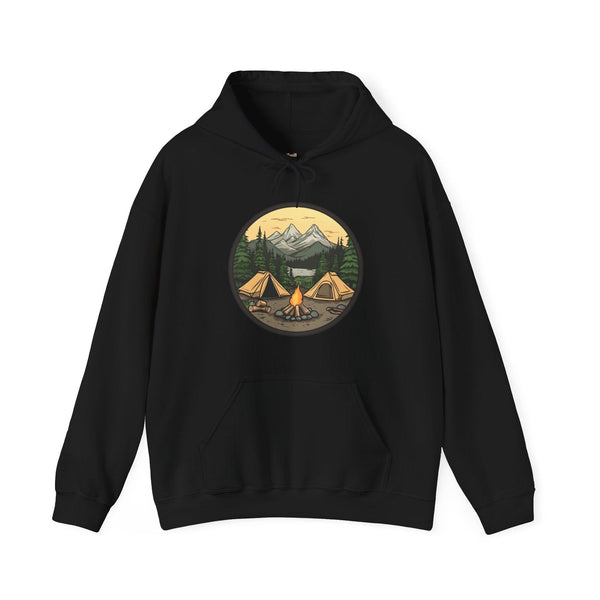 Summer Camp Fire Adventure Hoodie | Black