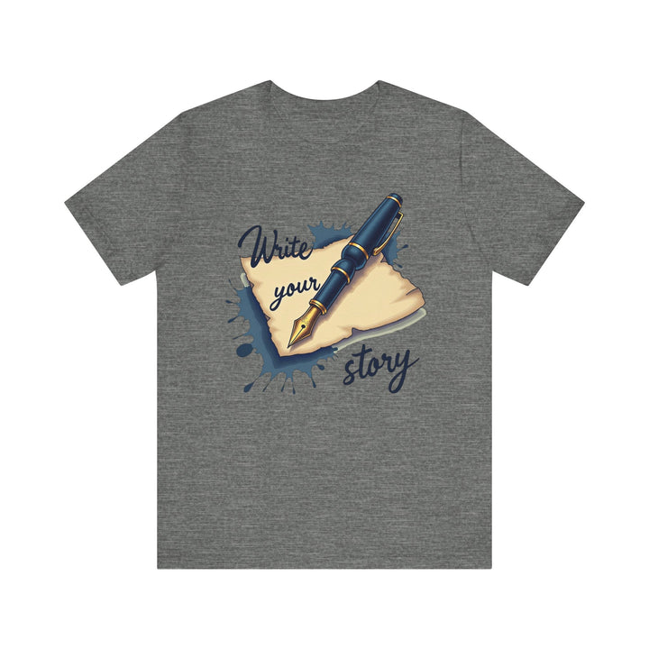 Classic Write Your Story T Shirt | Deep Heather