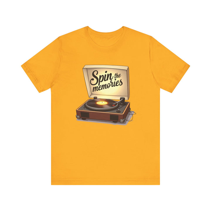 Classic Spin The Memories T Shirt | Gold