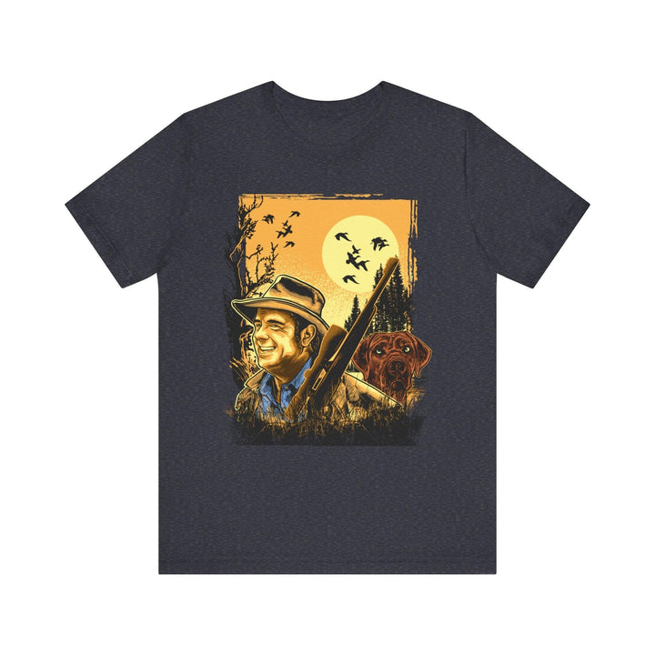 Retro Hunting Companions T Shirt | Heather Navy